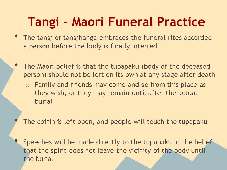 Maori Funeral Practice